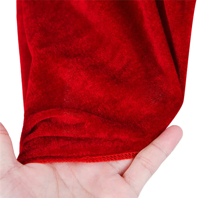 Cape de Sorcière en Velours Rouge avec Capuche – Adulte Unisexe