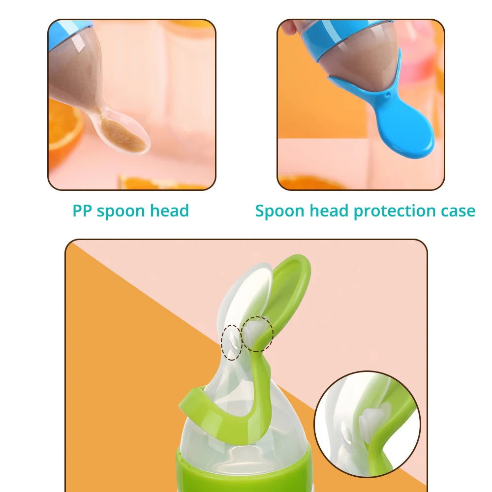 Cuillère alimentation progressive bébé - Baby progressive feeding spoon