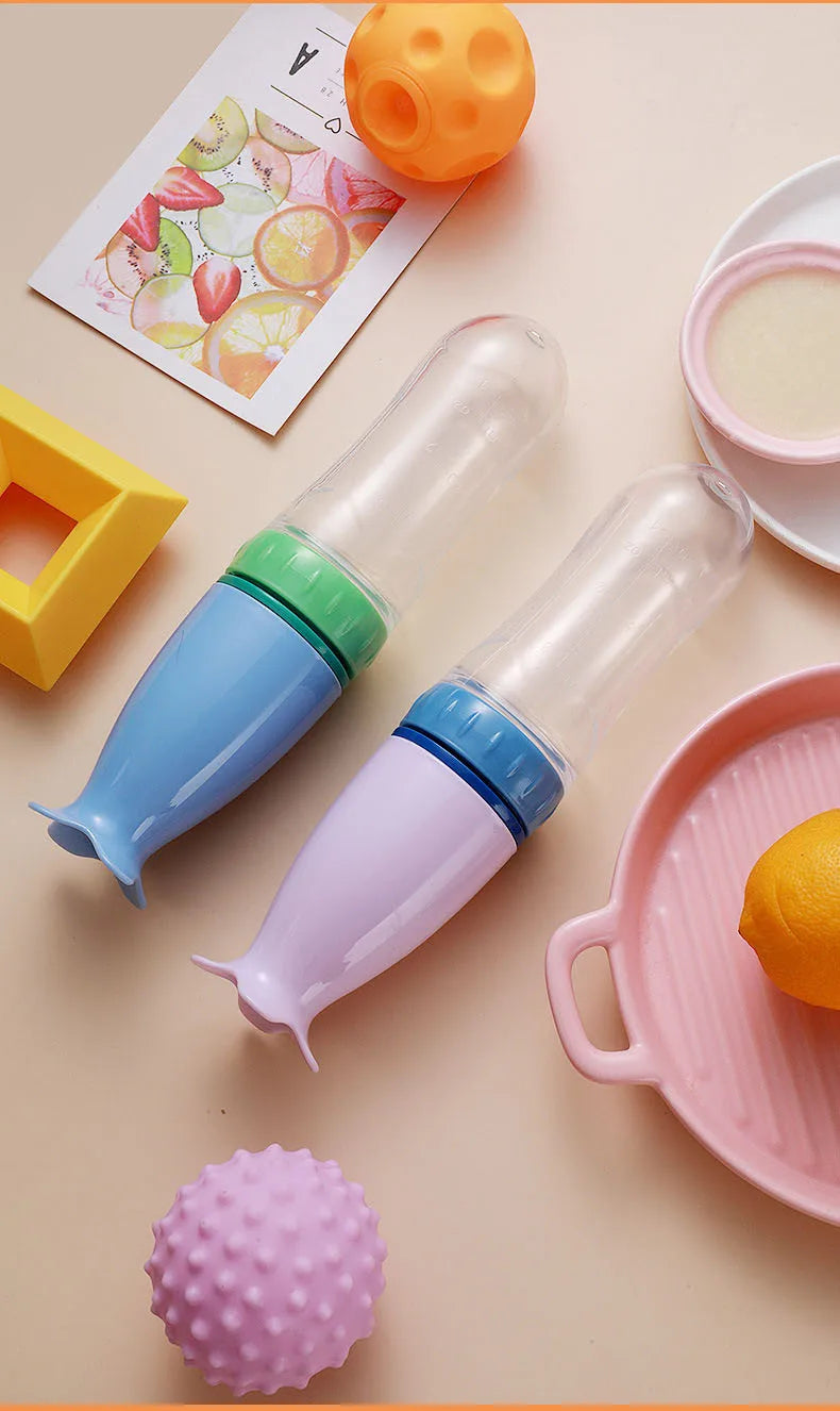 Cuillère alimentation progressive bébé - Baby progressive feeding spoon