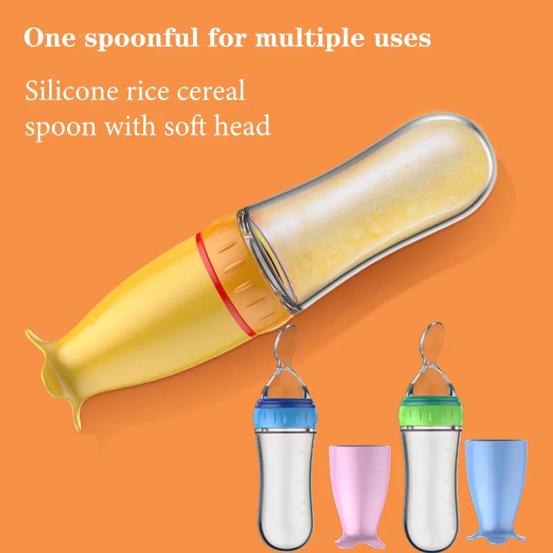 Cuillère alimentation progressive bébé - Baby progressive feeding spoon