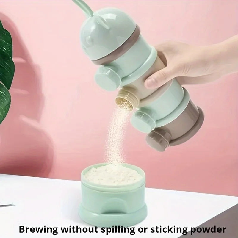 Bouteille de lait en poudre Portable à quatre couches, récipient de lait en poudre, boîte rotative de stockage des aliments pour bébé