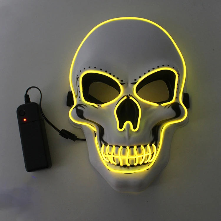 Masque Crâne LED Lumineux – Effet Horreur pour Halloween, Cosplay et Fêtes Nocturnes ******** ENGLISH *****LED Skull Mask – Scary Light-Up Mask for Halloween, Cosplay & Party Decor