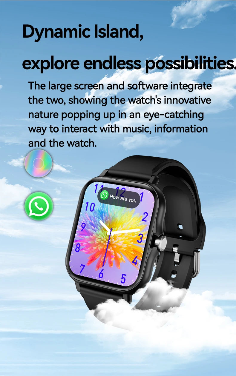 LAXASFIT 2025 – Montre Connectée Tactile avec Appels Bluetooth, Suivi Fitness & Coffret Cadeau pour Homme et Femme **ENG**LAXASFIT 2025 – Full Touch Smartwatch with Bluetooth Call, Fitness Tracker & Gift Box for Men and Women