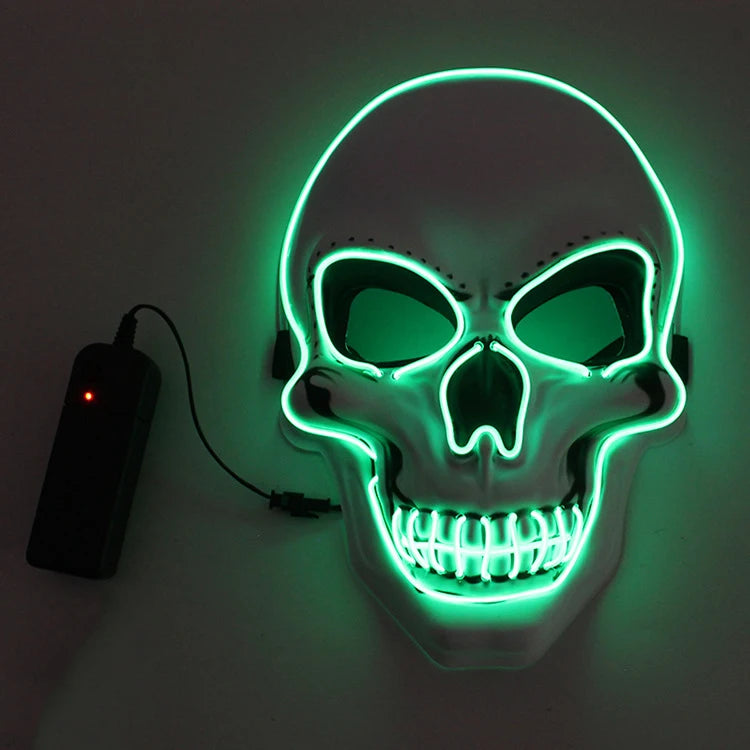 Masque Crâne LED Lumineux – Effet Horreur pour Halloween, Cosplay et Fêtes Nocturnes ******** ENGLISH *****LED Skull Mask – Scary Light-Up Mask for Halloween, Cosplay & Party Decor