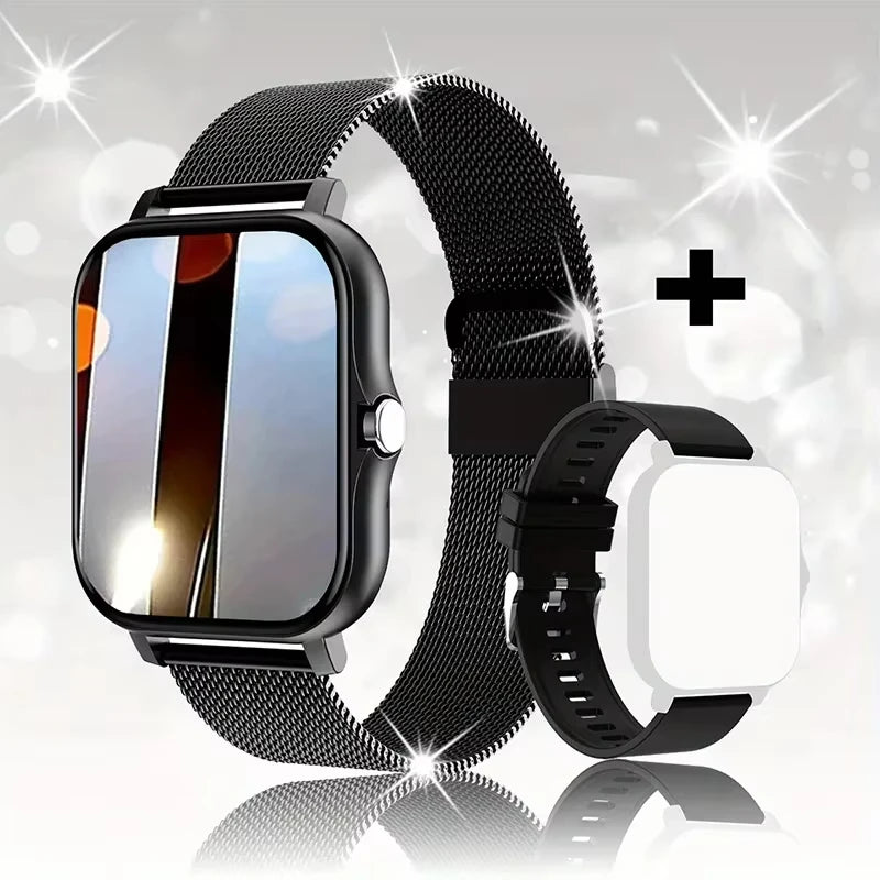 LAXASFIT 2025 – Montre Connectée Tactile avec Appels Bluetooth, Suivi Fitness & Coffret Cadeau pour Homme et Femme **ENG**LAXASFIT 2025 – Full Touch Smartwatch with Bluetooth Call, Fitness Tracker & Gift Box for Men and Women