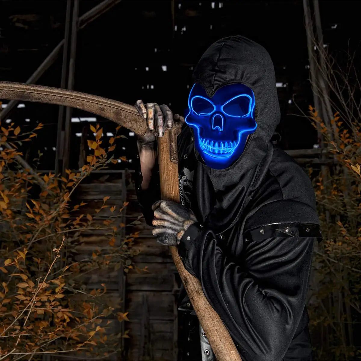 Masque Crâne LED Lumineux – Effet Horreur pour Halloween, Cosplay et Fêtes Nocturnes ******** ENGLISH *****LED Skull Mask – Scary Light-Up Mask for Halloween, Cosplay & Party Decor