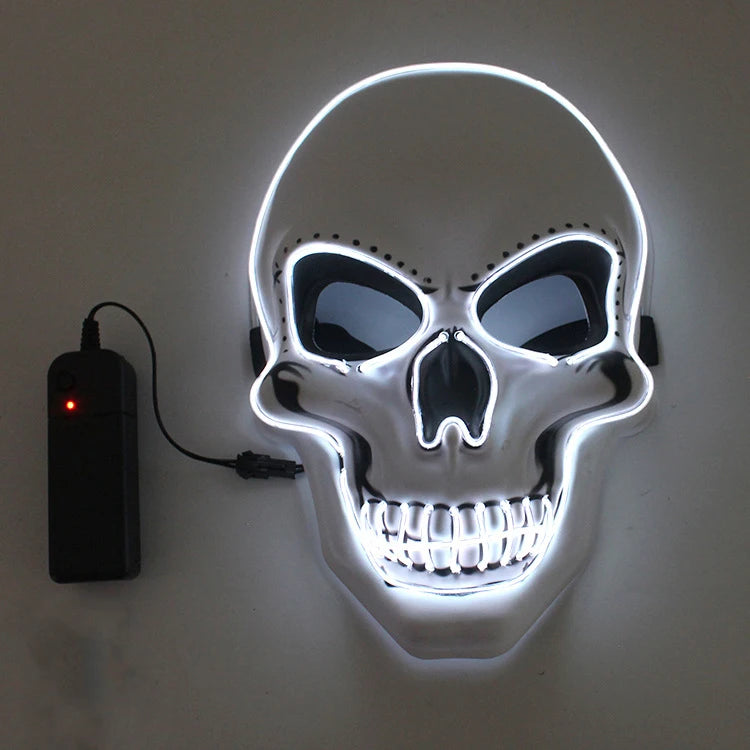Masque Crâne LED Lumineux – Effet Horreur pour Halloween, Cosplay et Fêtes Nocturnes ******** ENGLISH *****LED Skull Mask – Scary Light-Up Mask for Halloween, Cosplay & Party Decor