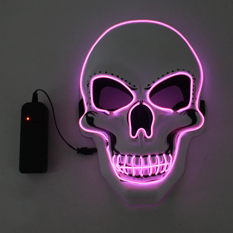 Masque Crâne LED Lumineux – Effet Horreur pour Halloween, Cosplay et Fêtes Nocturnes ******** ENGLISH *****LED Skull Mask – Scary Light-Up Mask for Halloween, Cosplay & Party Decor