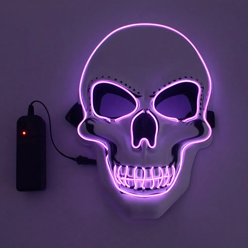 Masque Crâne LED Lumineux – Effet Horreur pour Halloween, Cosplay et Fêtes Nocturnes ******** ENGLISH *****LED Skull Mask – Scary Light-Up Mask for Halloween, Cosplay & Party Decor