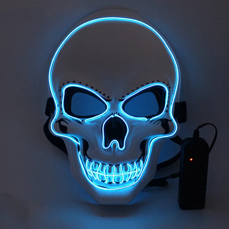 Masque Crâne LED Lumineux – Effet Horreur pour Halloween, Cosplay et Fêtes Nocturnes ******** ENGLISH *****LED Skull Mask – Scary Light-Up Mask for Halloween, Cosplay & Party Decor
