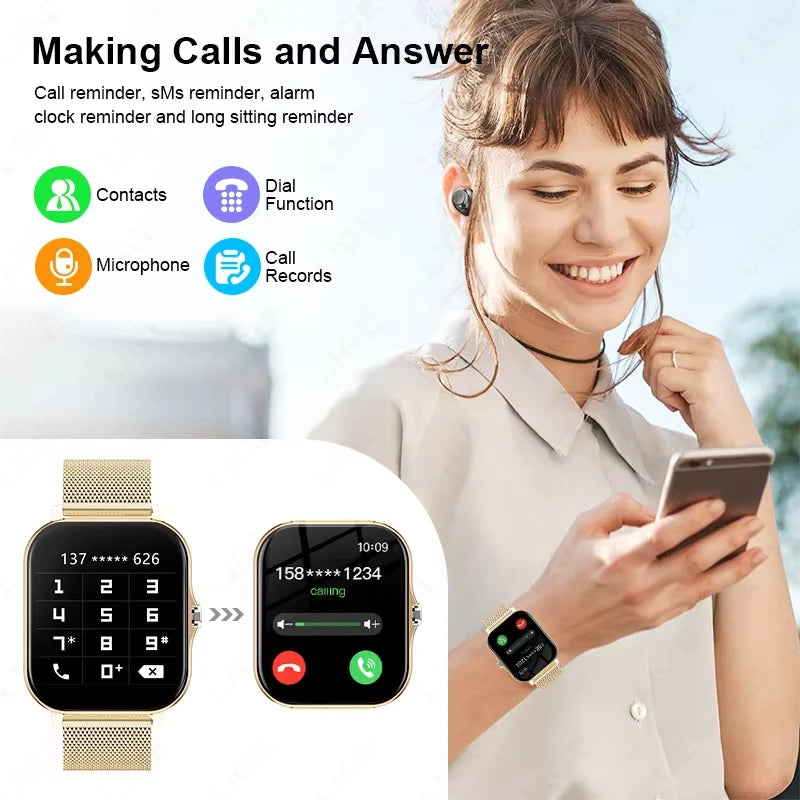 KESHUYOU 2025 – Montre Connectée 2.01" HD avec Appels & Fonctions Intelligentes **Anglais ** KESHUYOU 2025 – 2.01" HD Smartwatch with Calling & Smart Features