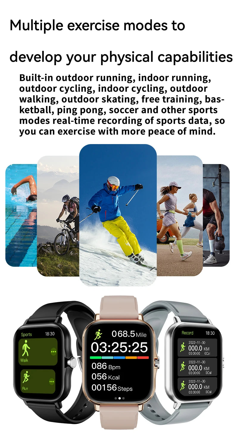 LAXASFIT 2025 – Montre Connectée Tactile avec Appels Bluetooth, Suivi Fitness & Coffret Cadeau pour Homme et Femme **ENG**LAXASFIT 2025 – Full Touch Smartwatch with Bluetooth Call, Fitness Tracker & Gift Box for Men and Women