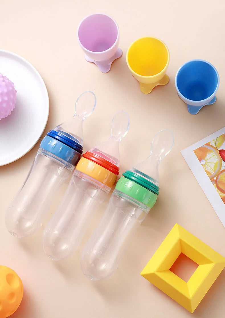 Cuillère alimentation progressive bébé - Baby progressive feeding spoon
