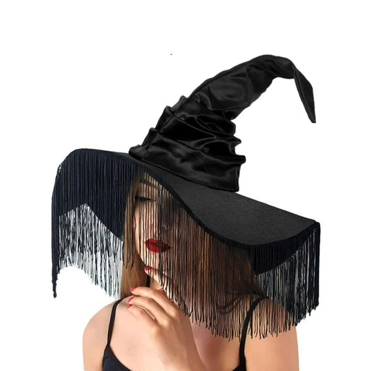 Chapeau Magicienne en Velours – Élégance Baroque & Punk pour Halloween et Cosplay