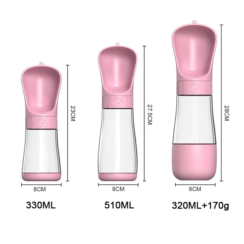 Bouteille d'eau pour chien /  Bouteil de nourriture pour chien / Bouteil deux en un pour animaux - Water bottle for dog / Food bottle for dog / Two-in-one bottle for pets.