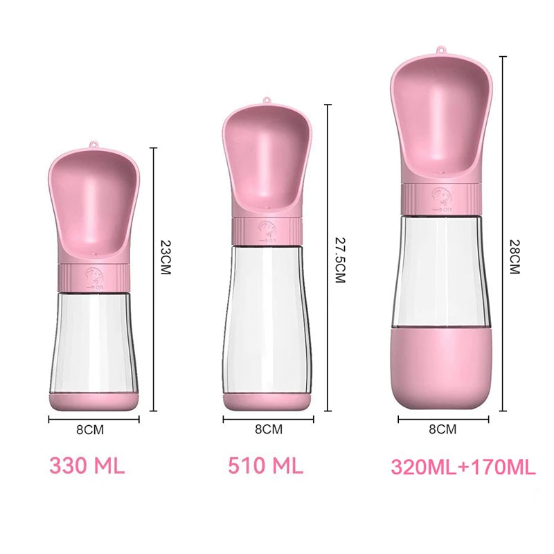Bouteille d'eau pour chien /  Bouteil de nourriture pour chien / Bouteil deux en un pour animaux - Water bottle for dog / Food bottle for dog / Two-in-one bottle for pets.